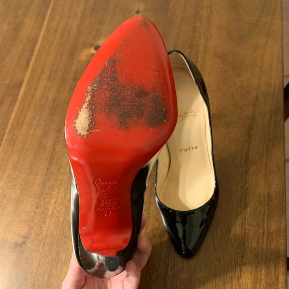 Christian Louboutin Décolleté 868 Black Patent - Picture 9 of 14